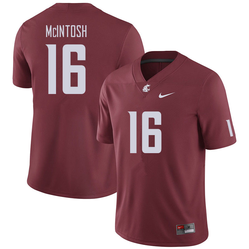 Men #16 Deon McIntosh Washington State Cougars Football Jerseys Sale-Crimson